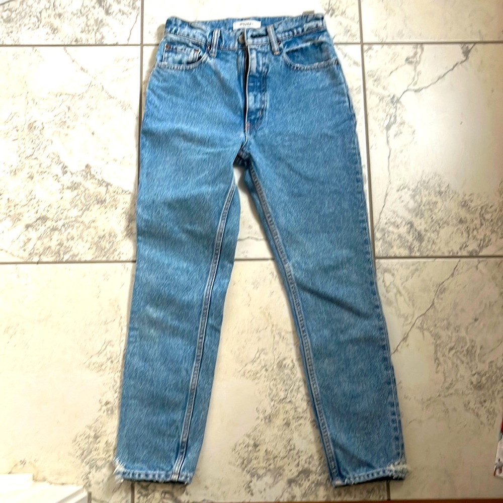Moussy high waisted denim jeans.